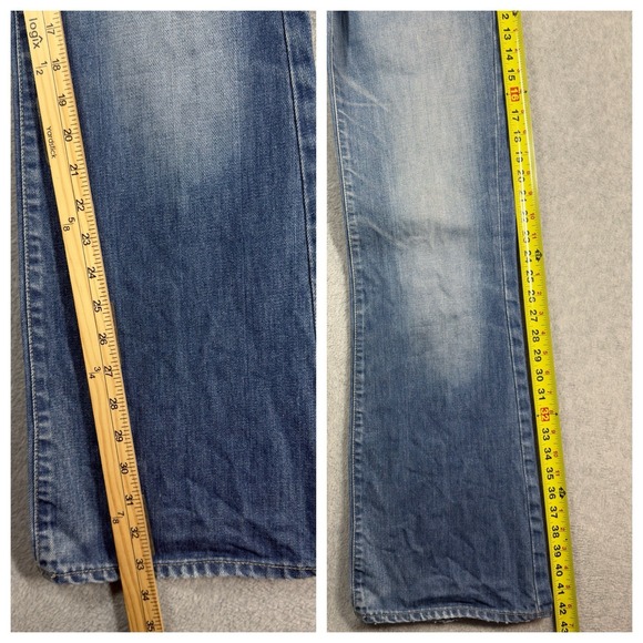 Diesel BOOTCUT Jeans Womens 29x34 Light Wash Zip Fly Whiskered Cowgirl Rodeo - Picture 15 of 15